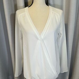 NWOT Elegant White Women's Wrap Top